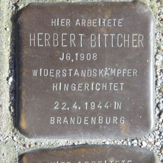 Stolperstein à la mémoire de Herbert Bittcher