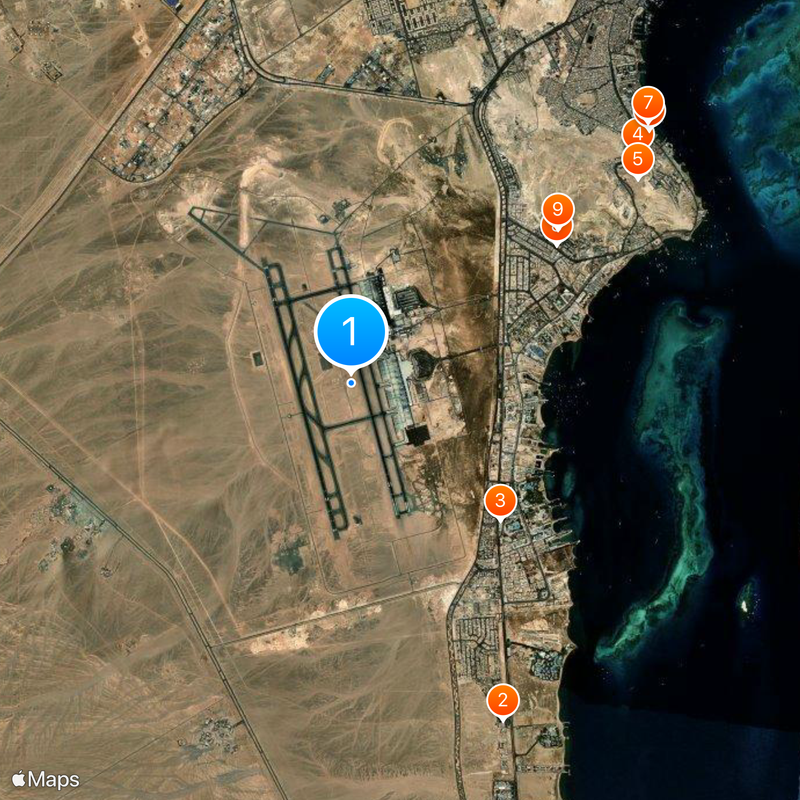 Hurghada International Airport Map