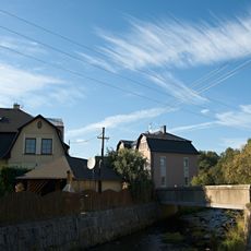 Jihozápadní most Palackého ulice přes Podolský potok v Rýmařově
