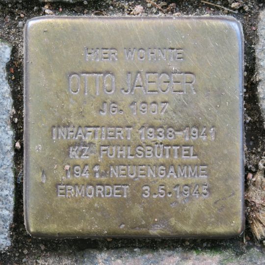 Stolperstein dedicated to Otto Jaeger