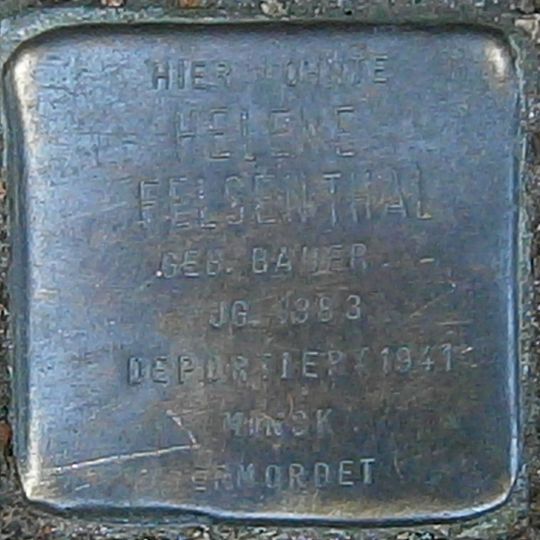 Stolperstein dedicated to Helene Felsenthal