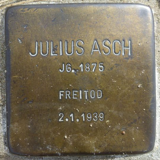 Stolperstein en memoria de Julius Asch