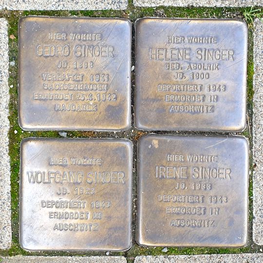Stolperstein dedicated to Irene Singer