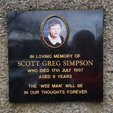 Commemorative plaque to Scott Greg Simpson