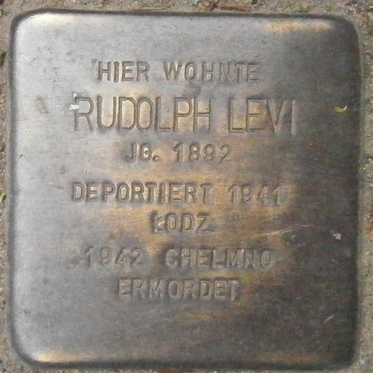Stolperstein en memoria de Rudolph Levi