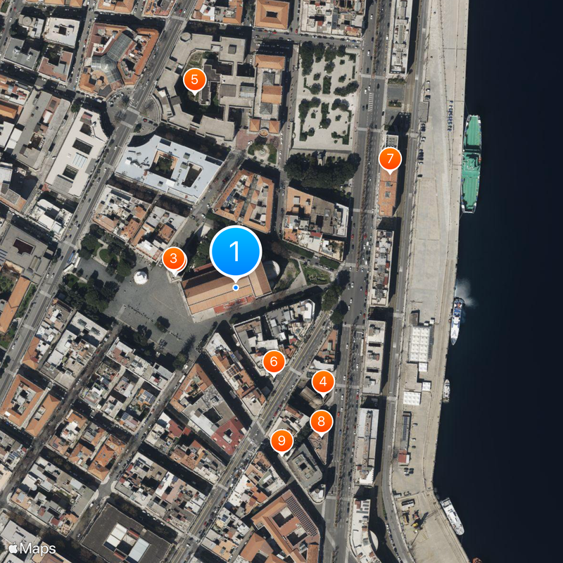 Duomo di Messina Mappa