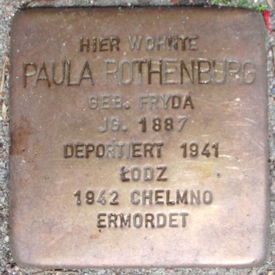 Stolperstein en memoria de Paula Rothenburg
