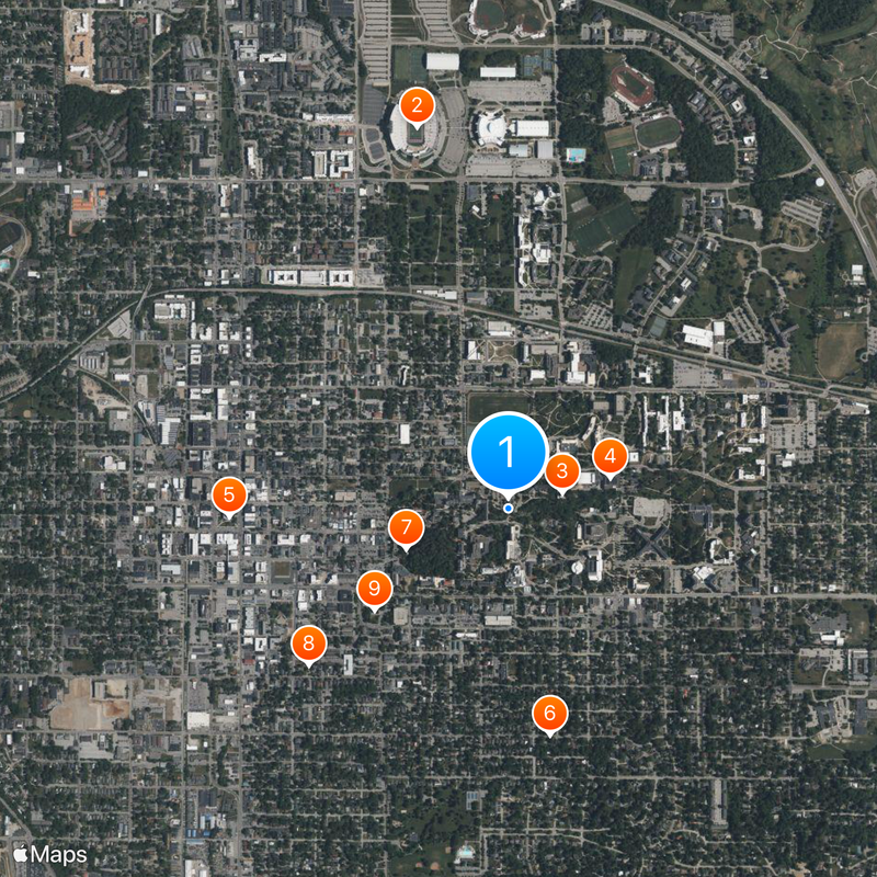Indiana University Bloomington Map