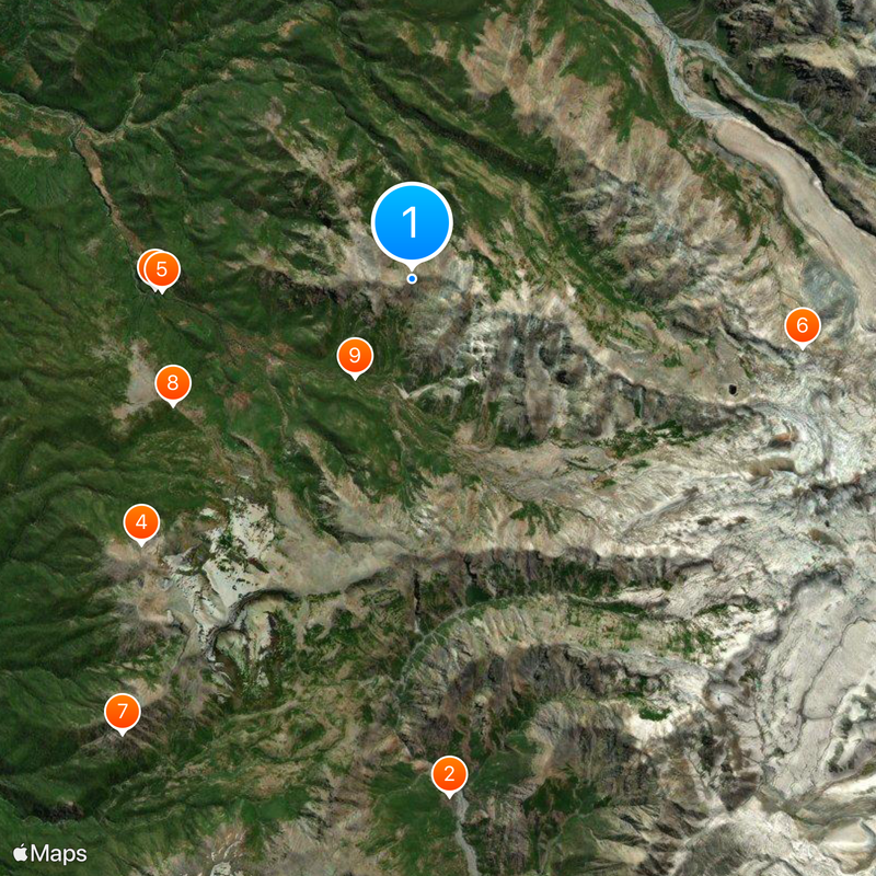 Radal Siete Tazas National Park Map
