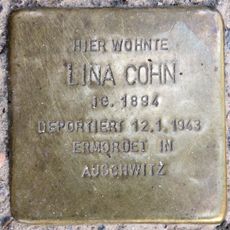 Stolperstein dedicated to Lina Cohn