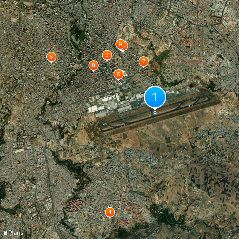 Aeroporto di Addis Abeba - Bole Mappa