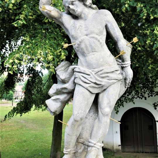 Socha svatého Šebestiána u kaple svaté Anny v Zákupech