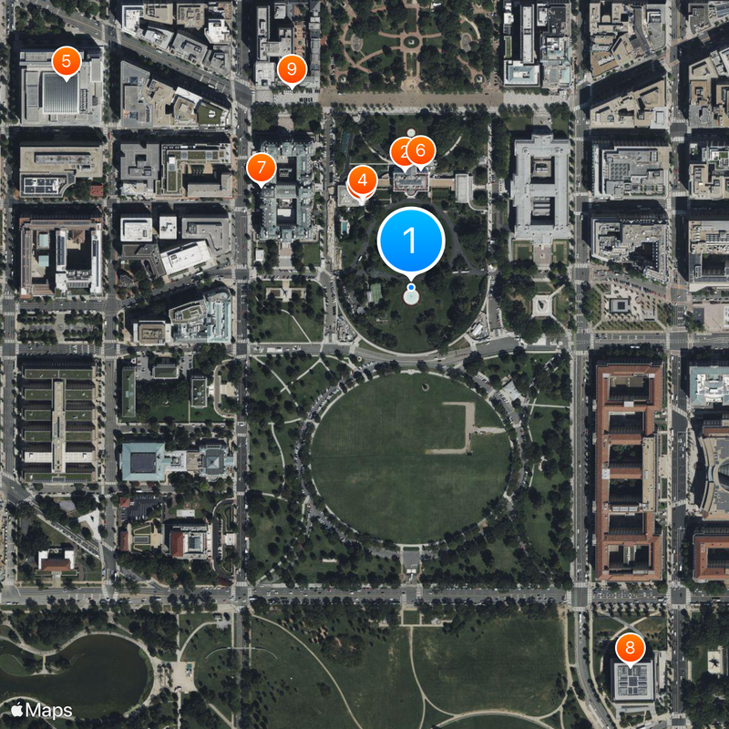 President's Park Map