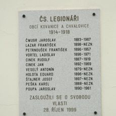 Pamětní deska legionářům v Kovanicích