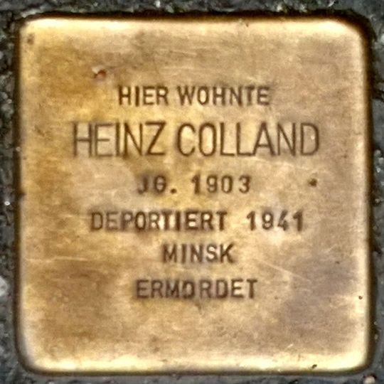 Stolperstein für Heinz Colland