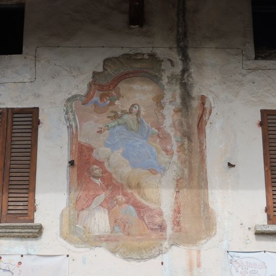 Affresco Madonna di Lourdes