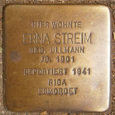 Stolperstein dedicated to Erna Streim