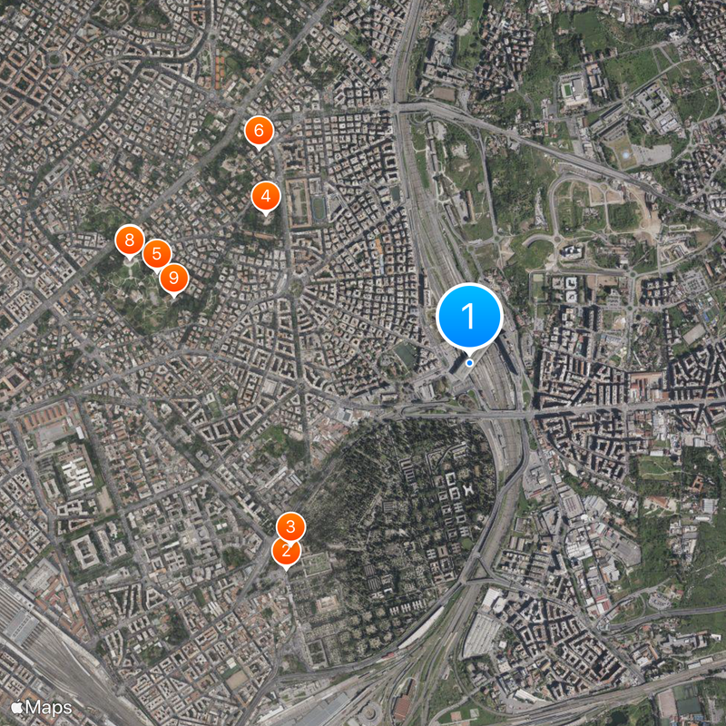 Roma Tiburtina Mapa