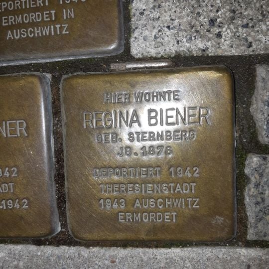 Stolperstein dedicated to Regina Biener