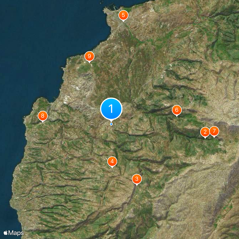 Roman temple of Bziza Map