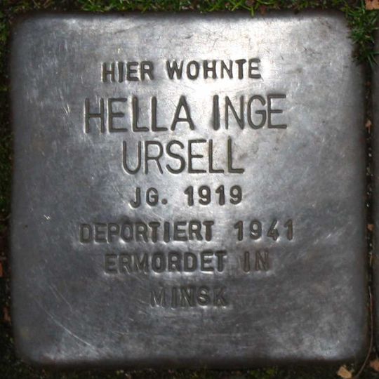Stolperstein dedicated to Hella Inge Ursell