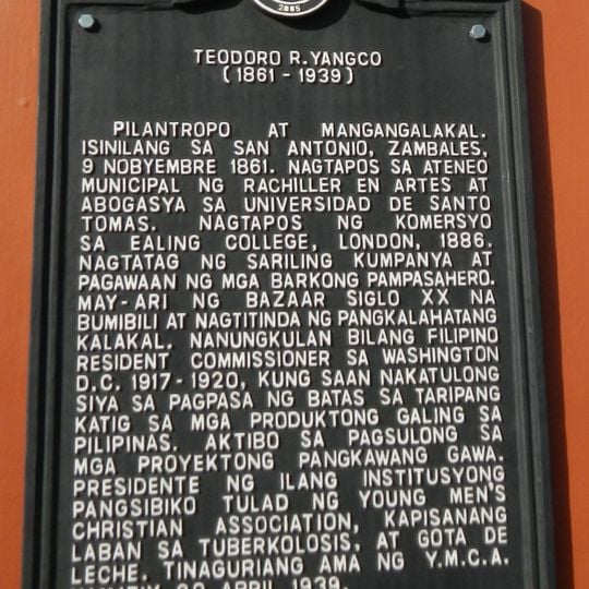 Teodoro R. Yangco historical marker