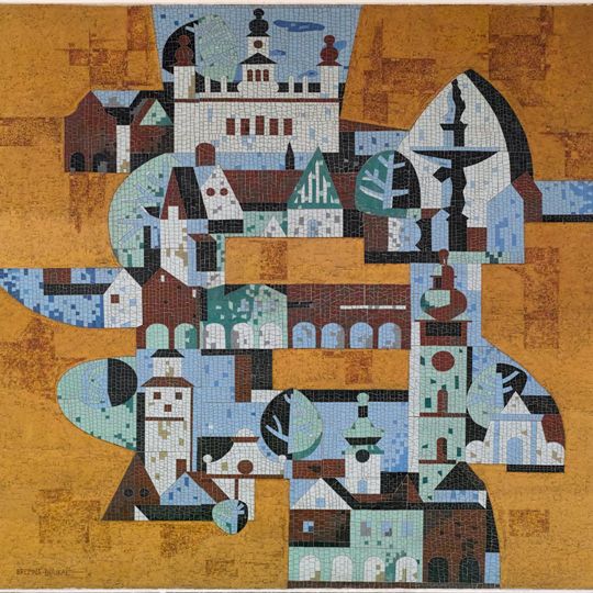 Southern mosaic in České Budějovice train station