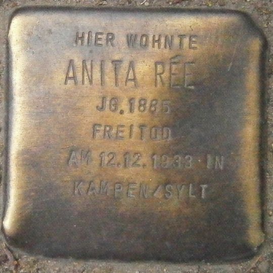 Stolperstein en memoria de Anita Rée