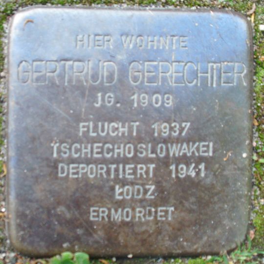 Stolperstein en memoria de Gertrud Gerechter