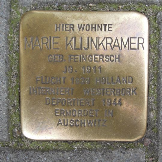 Stolperstein en memoria de Marie Klijnkramer