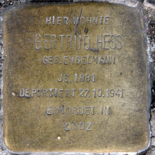 Stolperstein für Gertrud Hess