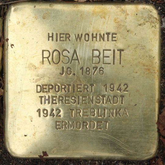 Stolperstein dedicated to Rosa Beit