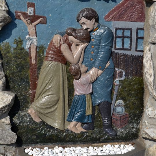 Pomník padlým v I. a II. sv. v. , reliéf figurálny I.