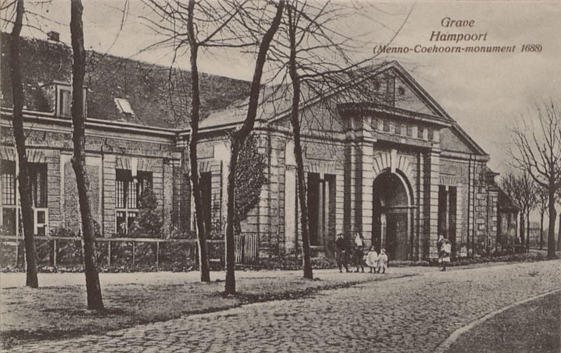 Hampoort - 17th-century city gate in Grave, Netherlands