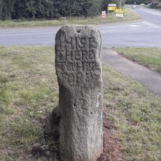 The White Stone And Fragment Of Base Immediately To The East