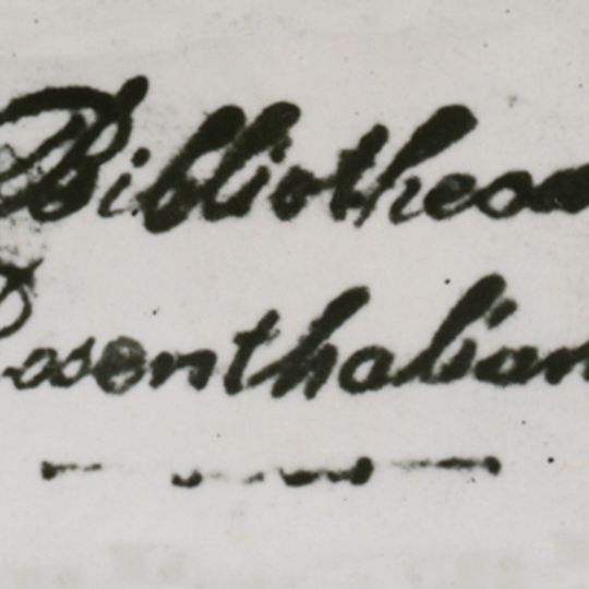 Bibliotheca Rosenthaliana. Amsterdam