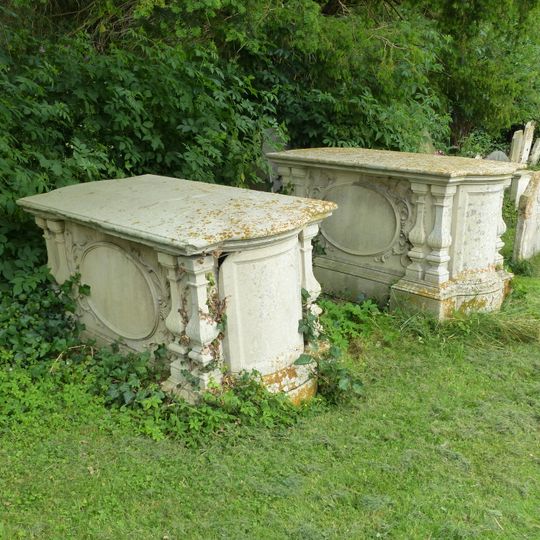 3 tombs in churchyard 22 yds south of south porch at Church of St. Michael