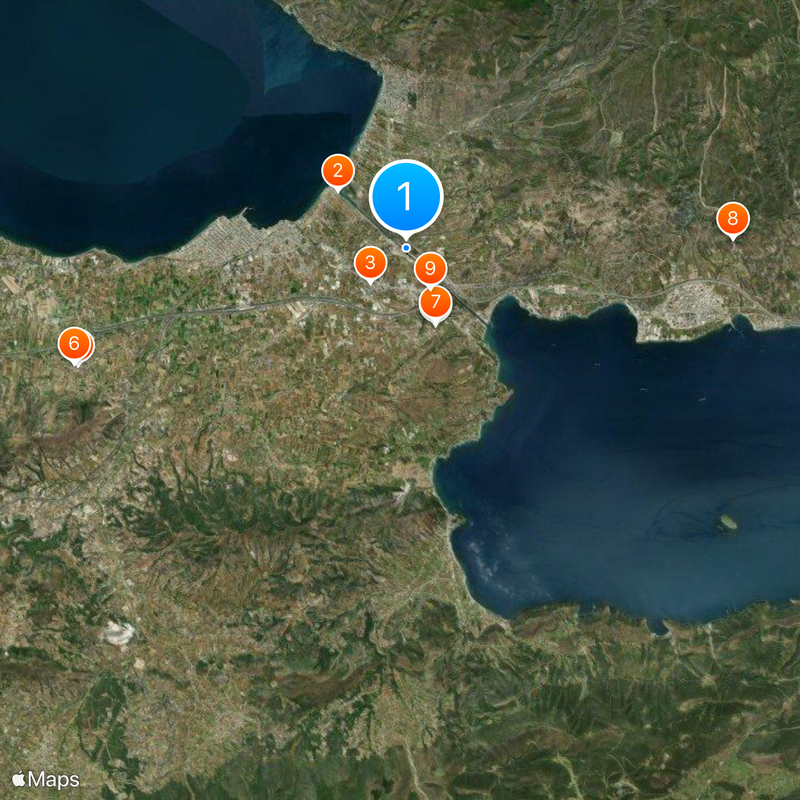 Canal de Corinthe Carte