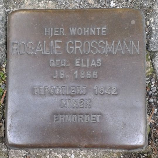 Stolperstein en memoria de Rosalie Grossmann