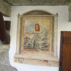 Iglesia de culto católico, mural, obra de arte