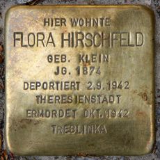 Stolperstein dedicated to Flora Hirschfeld