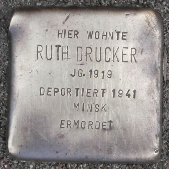 Stolperstein à la mémoire de Ruth Drucker