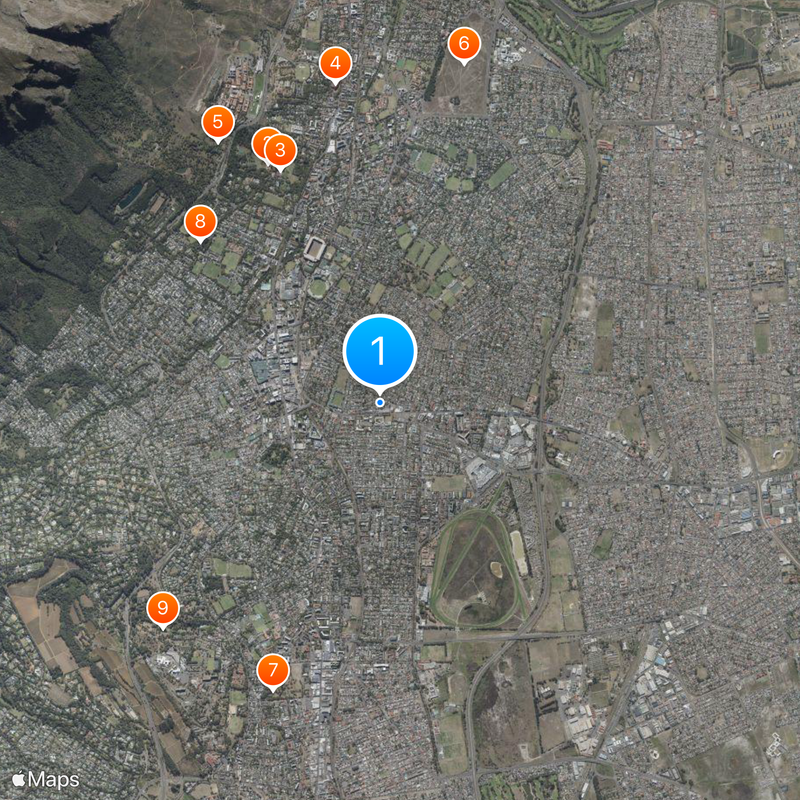 Southern Suburbs Map