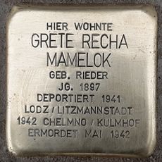 Stolperstein en memoria de Grete Recha Mamelok