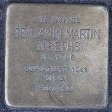 Stolperstein en memoria de Benjamin Martin Josephs