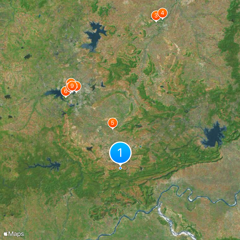 Abrigos rupestres de Bhimbetka Mapa