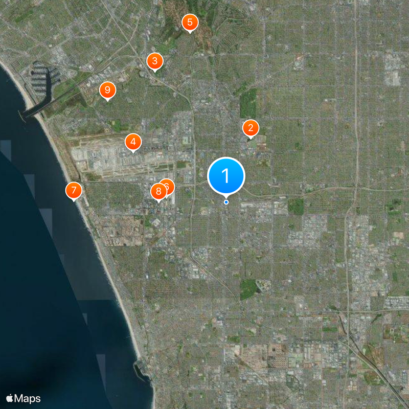 Hawthorne Plaza Shopping Center Map