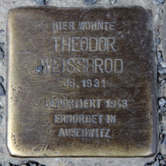 Stolperstein en memoria de Theodor Weissbrod