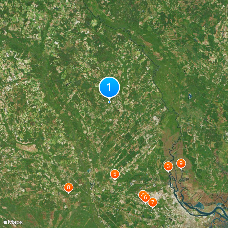 Contea di Effingham Mappa