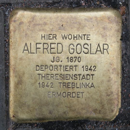 Stolperstein en memoria de Alfred Goslar